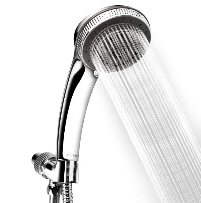 metal shower head and hose