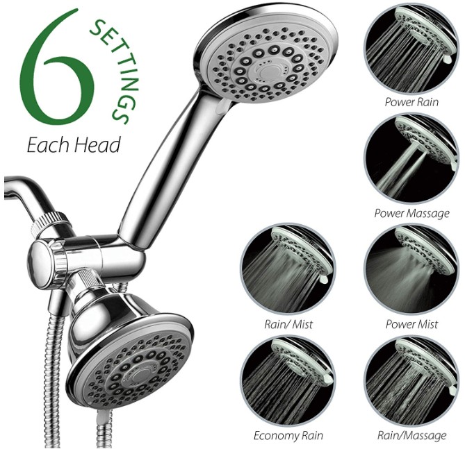 best dual shower head with handheld combo