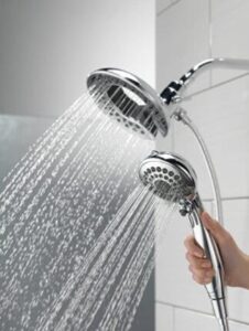 delta shower head with handheld shower
